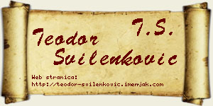 Teodor Svilenković vizit kartica